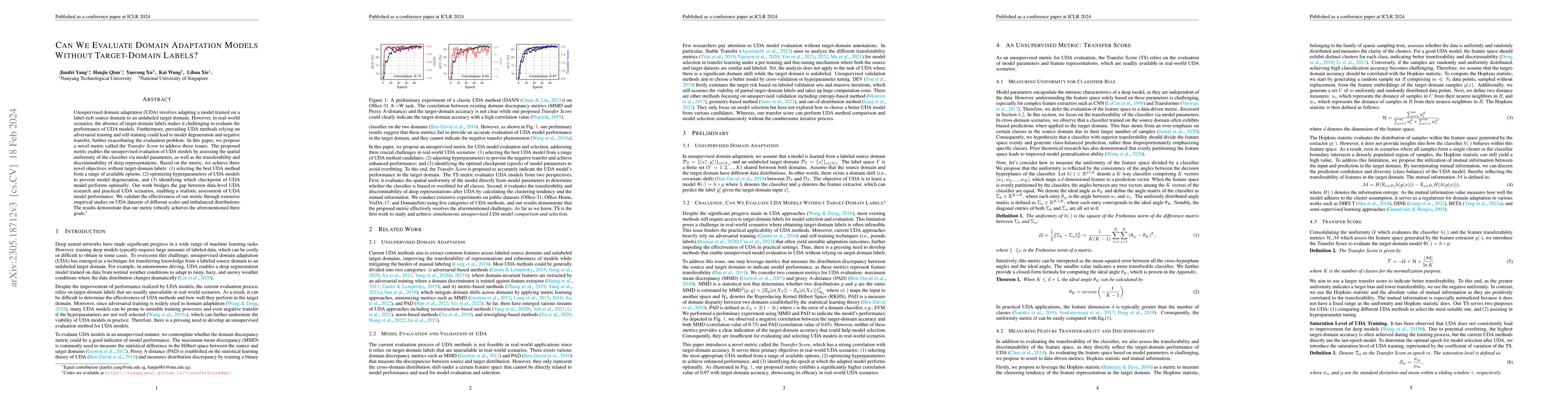 Thumbnail for Can We Evaluate Domain Adaptation Models Without Target-Domain Labels?