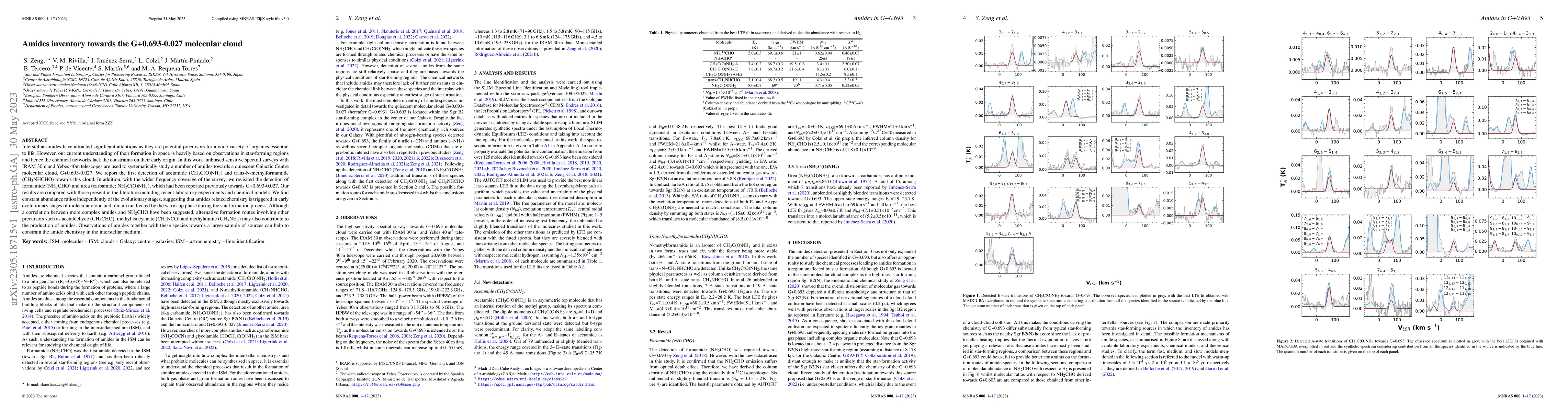 Thumbnail for Amides inventory towards the G+0.693-0.027 molecular cloud