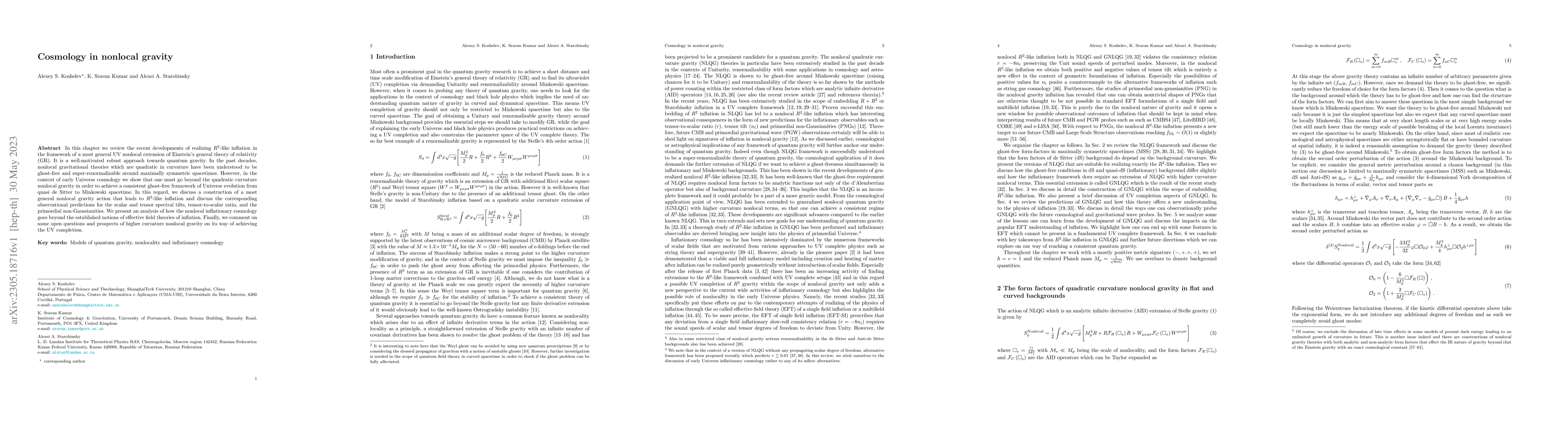 Thumbnail for Cosmology in nonlocal gravity
