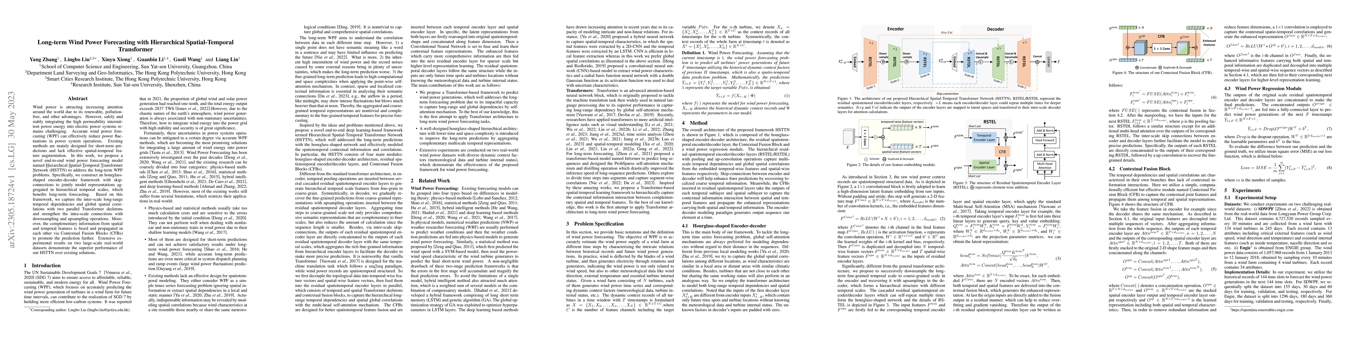 Thumbnail for Long-term Wind Power Forecasting with Hierarchical Spatial-Temporal
  Transformer