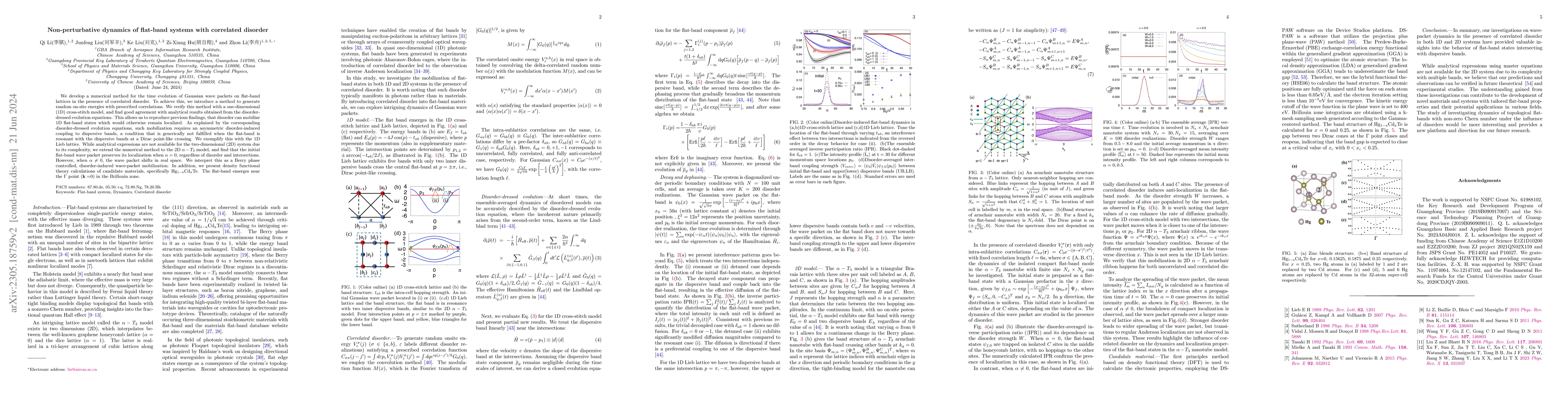 Thumbnail for Non-perturbative dynamics of flat-band systems with correlated disorder