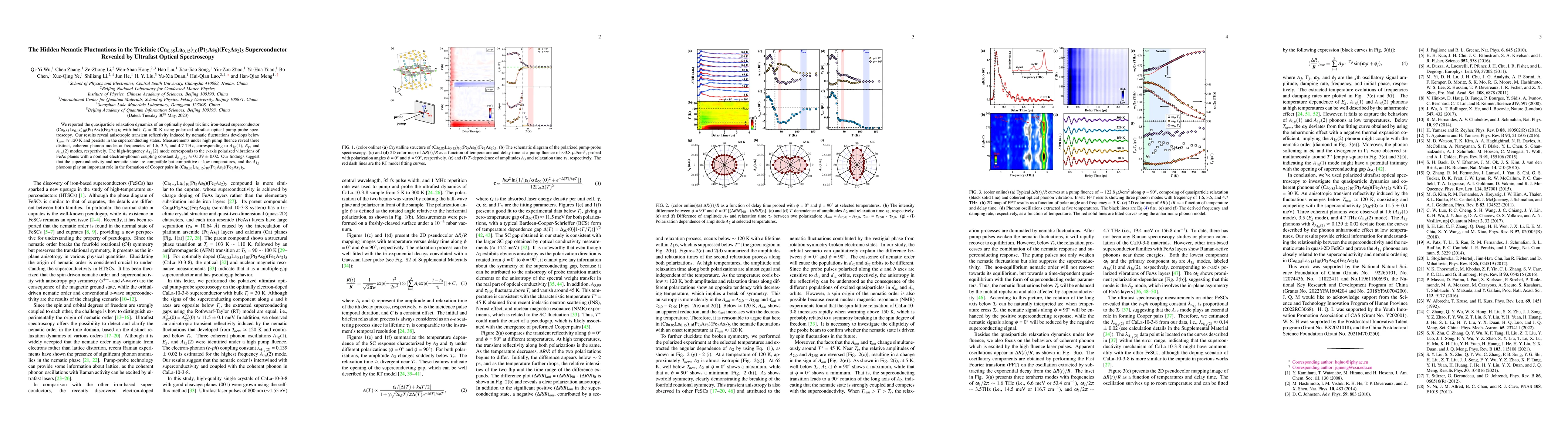 Thumbnail for The Hidden Nematic Fluctuations in the Triclinic
  (Ca0.85La0.15)10(Pt3As8)(Fe2As2)5 Superconductor Revealed by Ultrafast
  Optical Spectroscopy