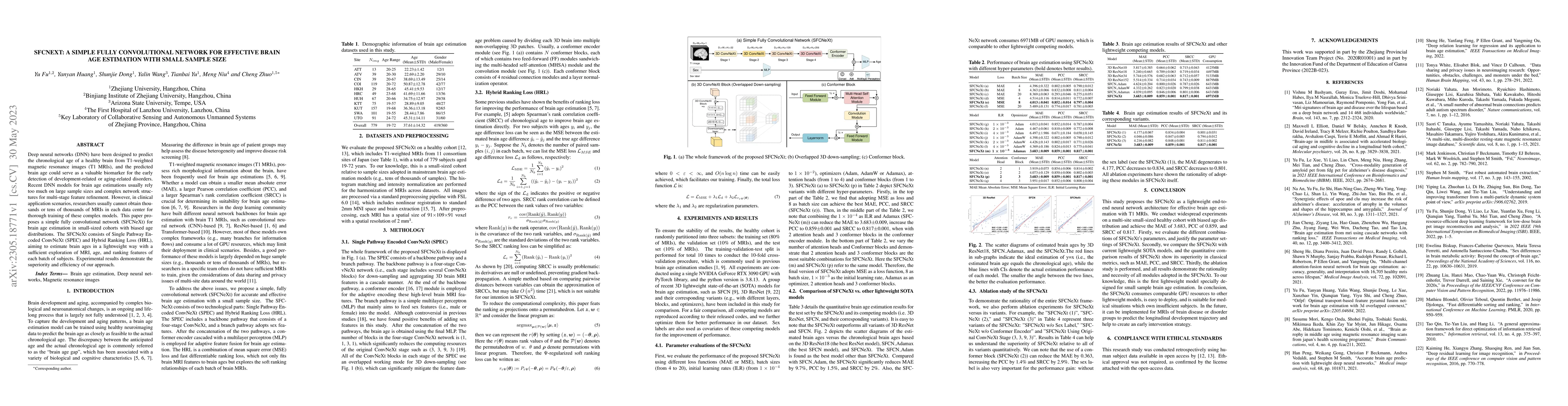 Thumbnail for SFCNeXt: a simple fully convolutional network for effective brain age
  estimation with small sample size