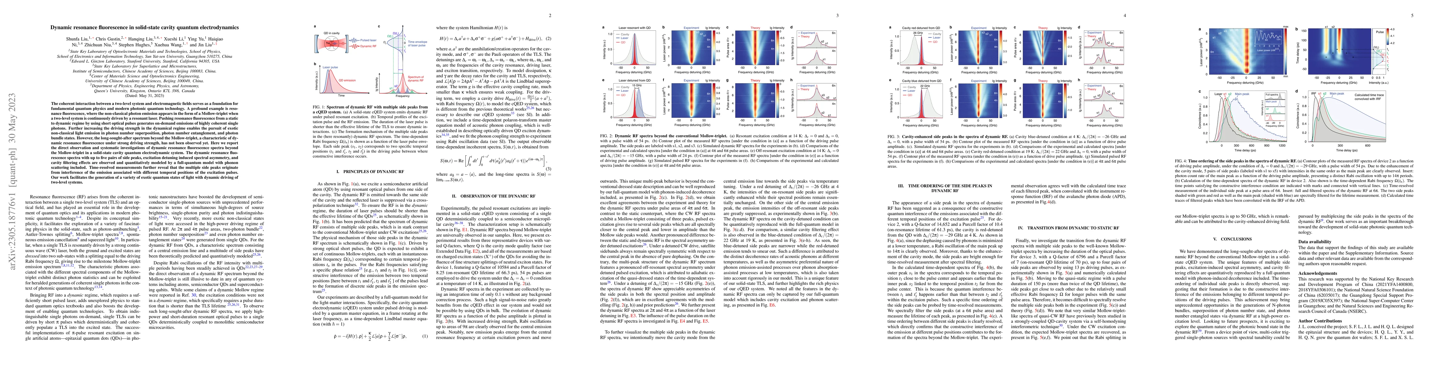 Thumbnail for Dynamic resonance fluorescence in solid-state cavity quantum
  electrodynamics