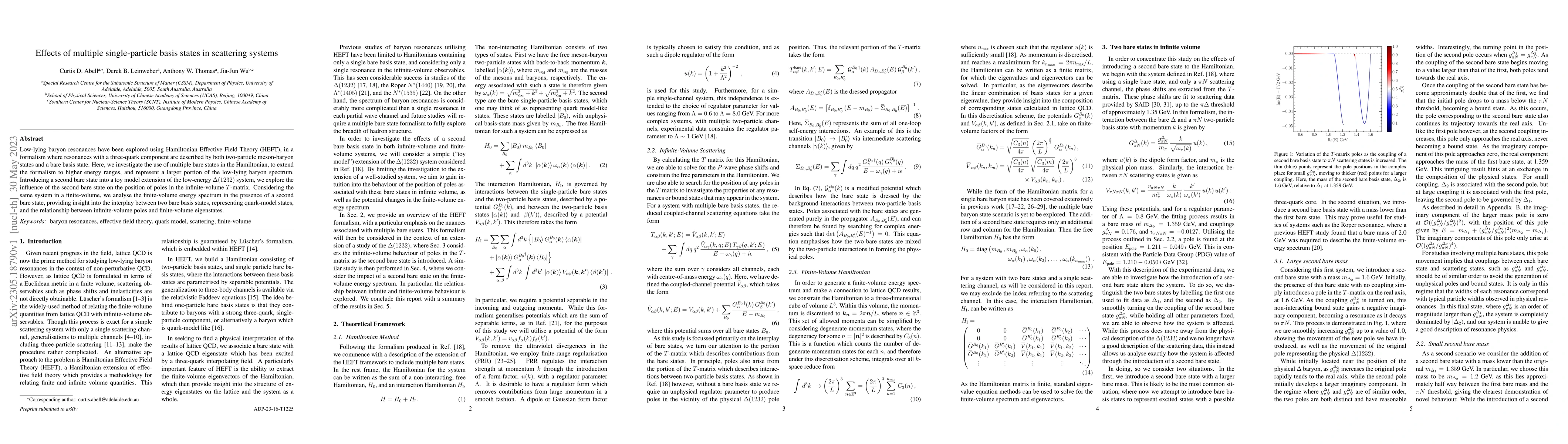 Thumbnail for Effects of multiple single-particle basis states in scattering systems