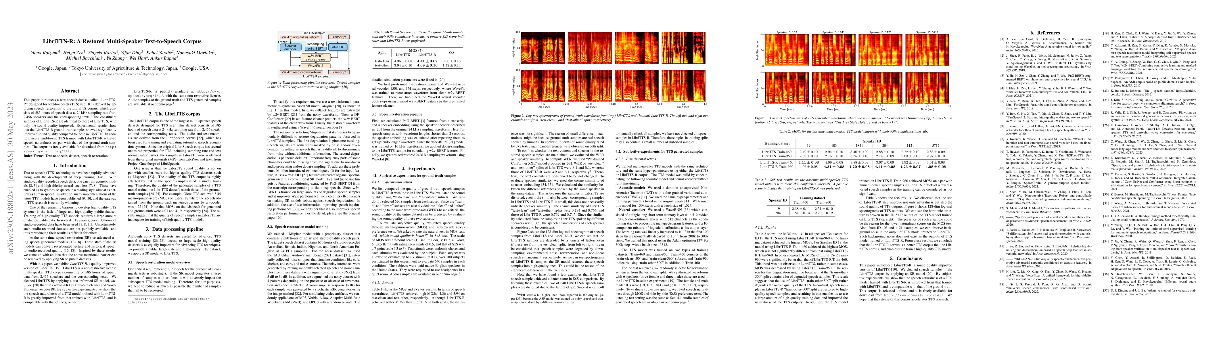 Thumbnail for LibriTTS-R: A Restored Multi-Speaker Text-to-Speech Corpus
