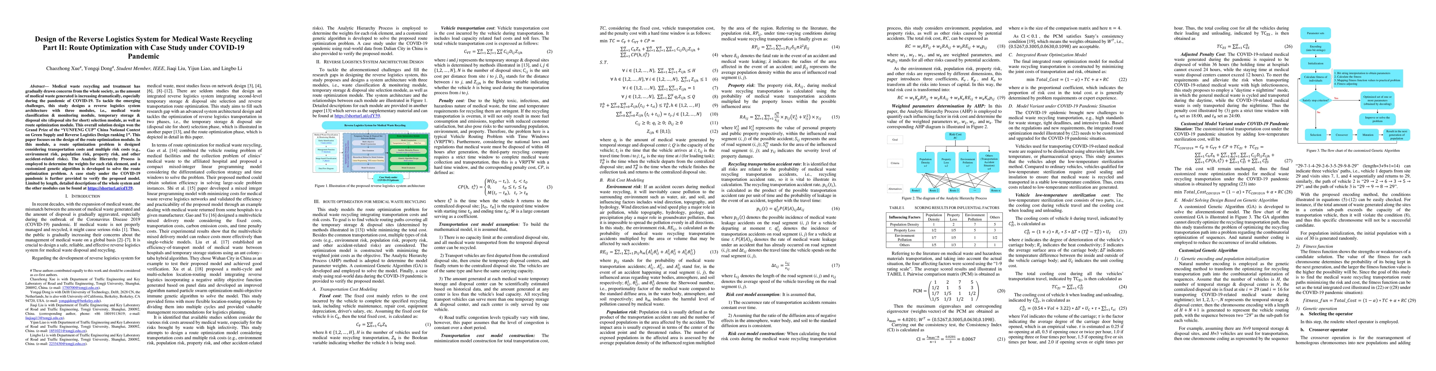 Thumbnail for Design of the Reverse Logistics System for Medical Waste Recycling Part
  II: Route Optimization with Case Study under COVID-19 Pandemic