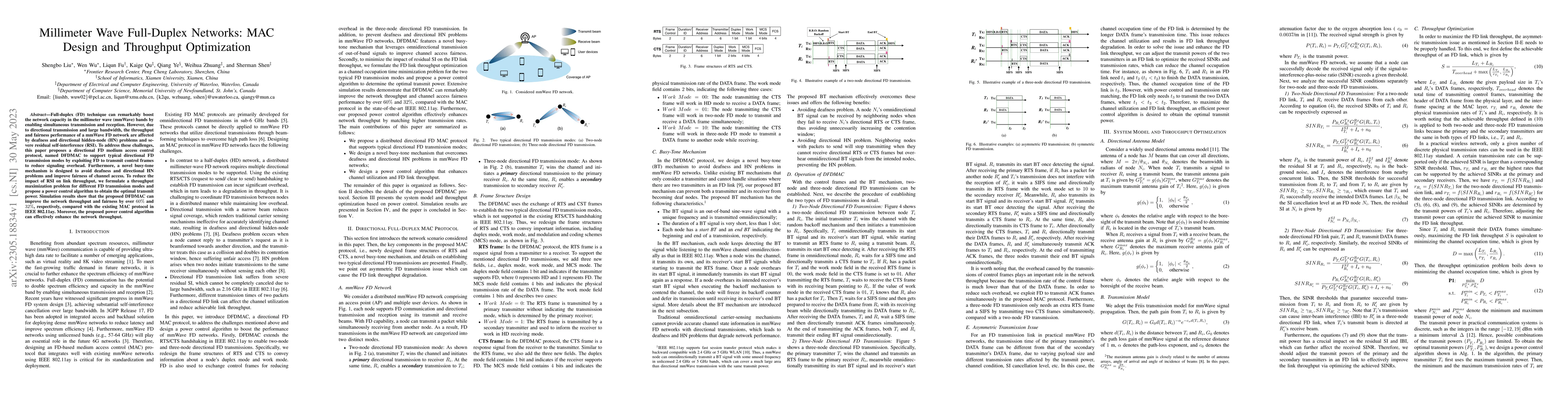 Thumbnail for Millimeter Wave Full-Duplex Networks: MAC Design and Throughput
  Optimization