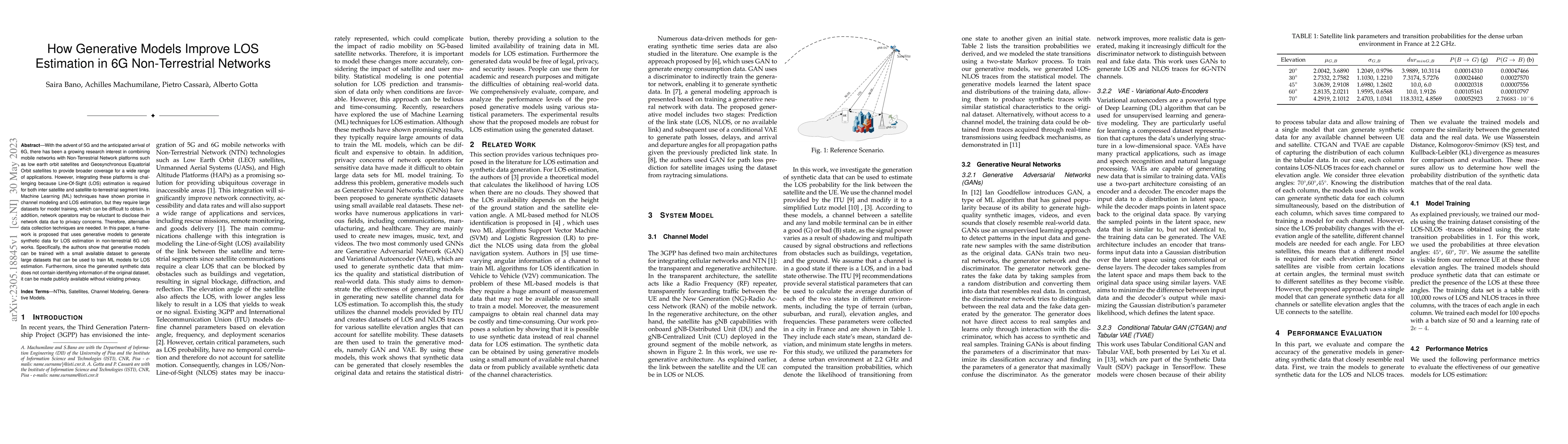 Thumbnail for How Generative Models Improve LOS Estimation in 6G Non-Terrestrial
  Networks