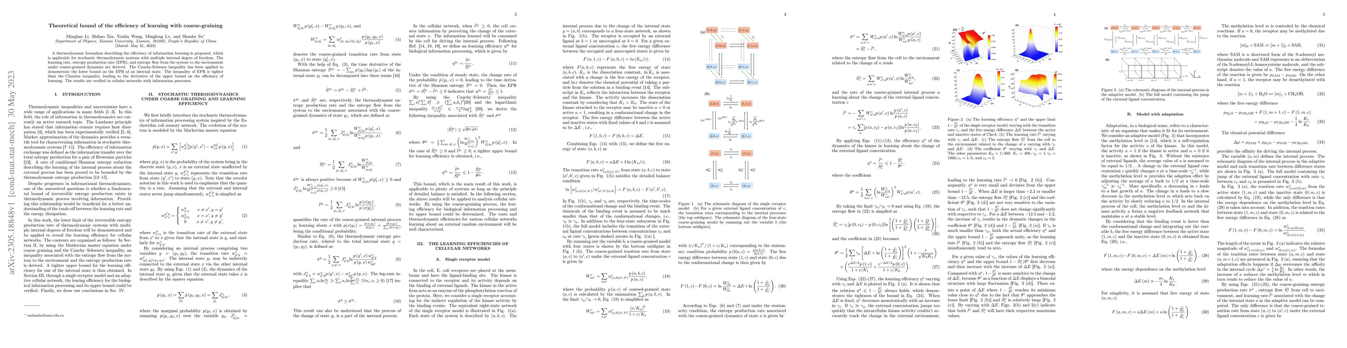 Thumbnail for Theoretical bound of the efficiency of learning with coarse-graining