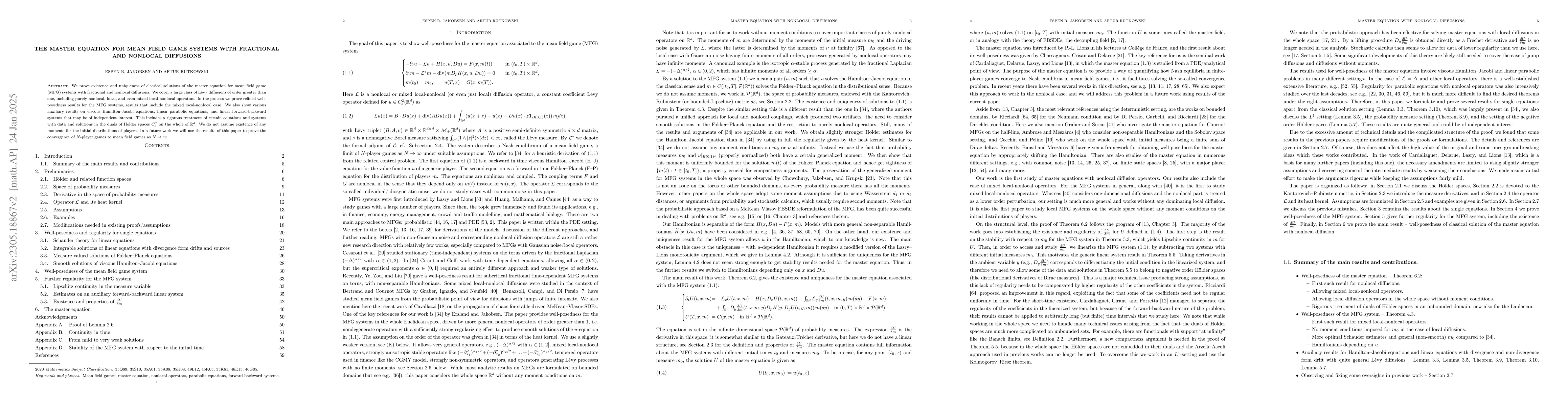 Thumbnail for The master equation for mean field game systems with fractional and
  nonlocal diffusions