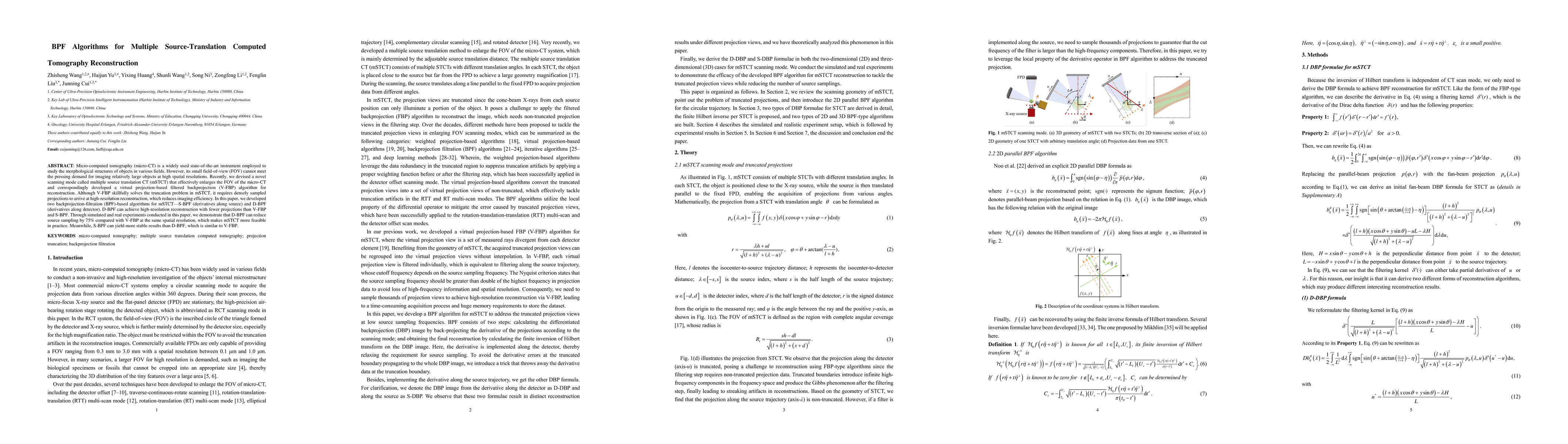 Thumbnail for BPF Algorithms for Multiple Source-Translation Computed Tomography
  Reconstruction