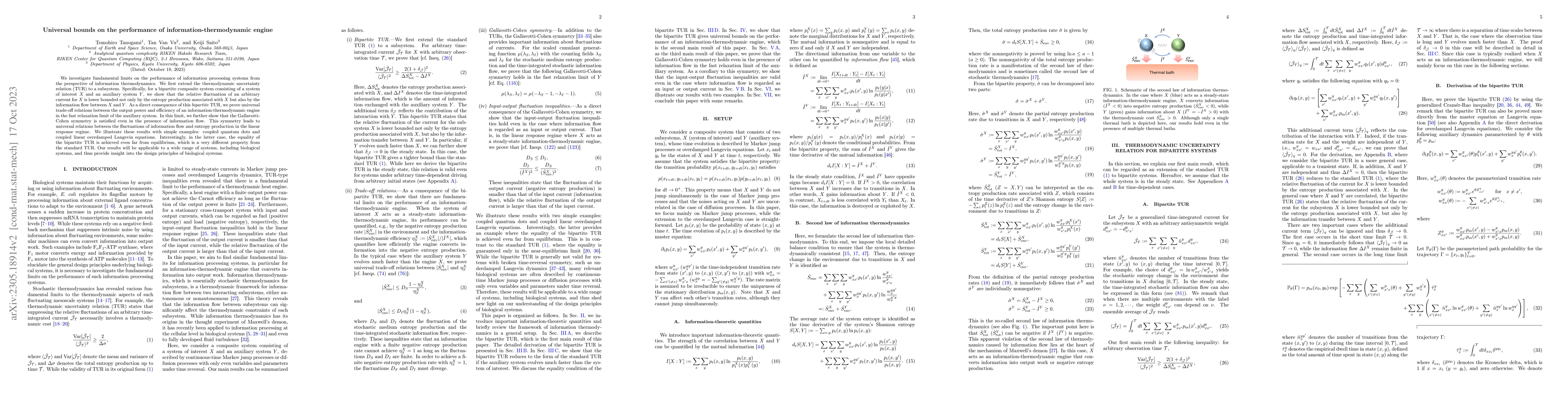 Thumbnail for Universal bounds on the performance of information-thermodynamic engine
