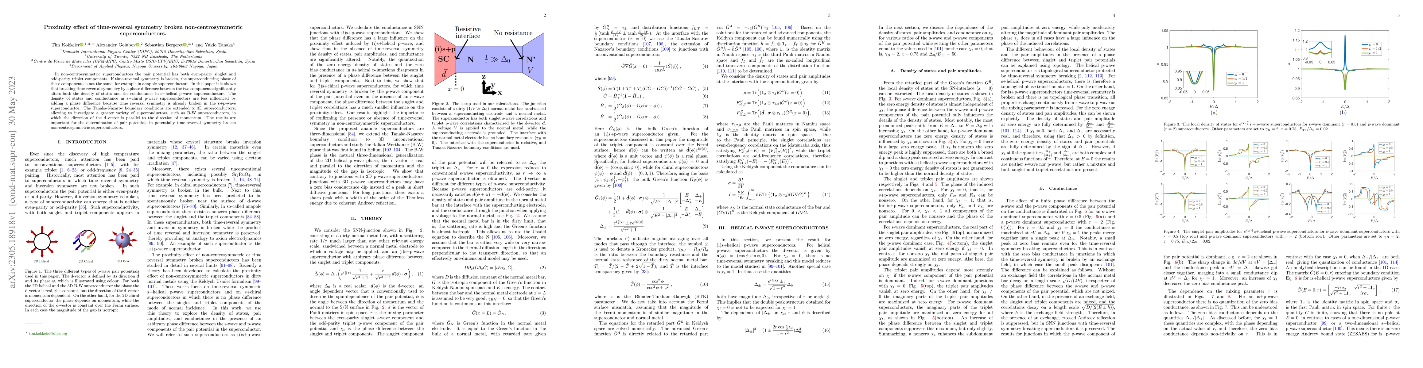 Thumbnail for Proximity effect of time-reversal symmetry broken non-centrosymmetric
  superconductors