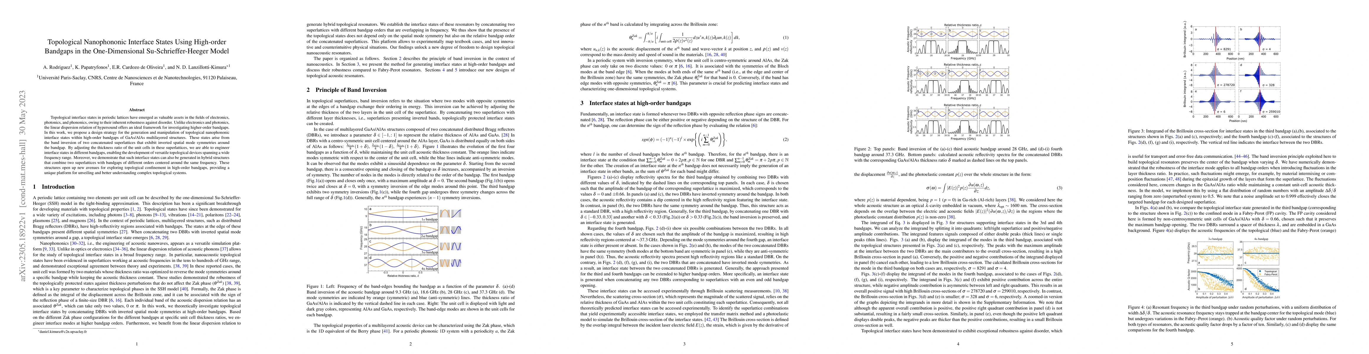 Thumbnail for Topological Nanophononic Interface States Using High-Order Bandgaps in
  the One-Dimensional Su-Schrieffer-Heeger Model