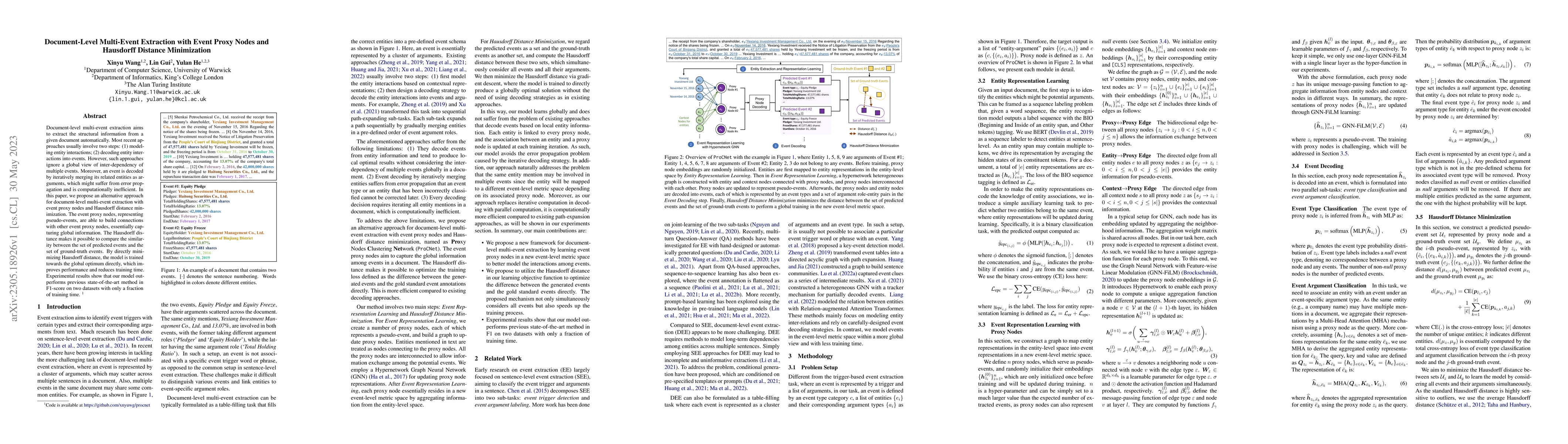 Thumbnail for Document-Level Multi-Event Extraction with Event Proxy Nodes and
  Hausdorff Distance Minimization