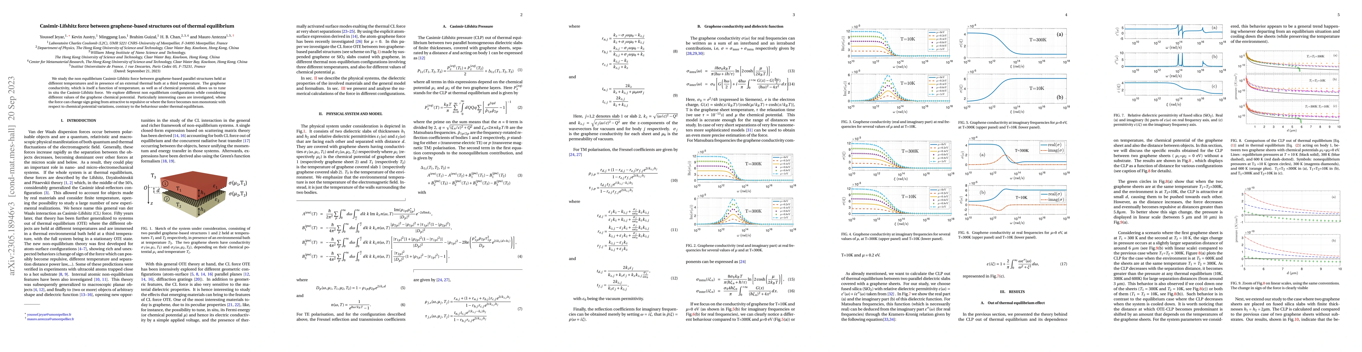 Thumbnail for Casimir-Lifshitz force between graphene-based structures out of thermal
  equilibrium