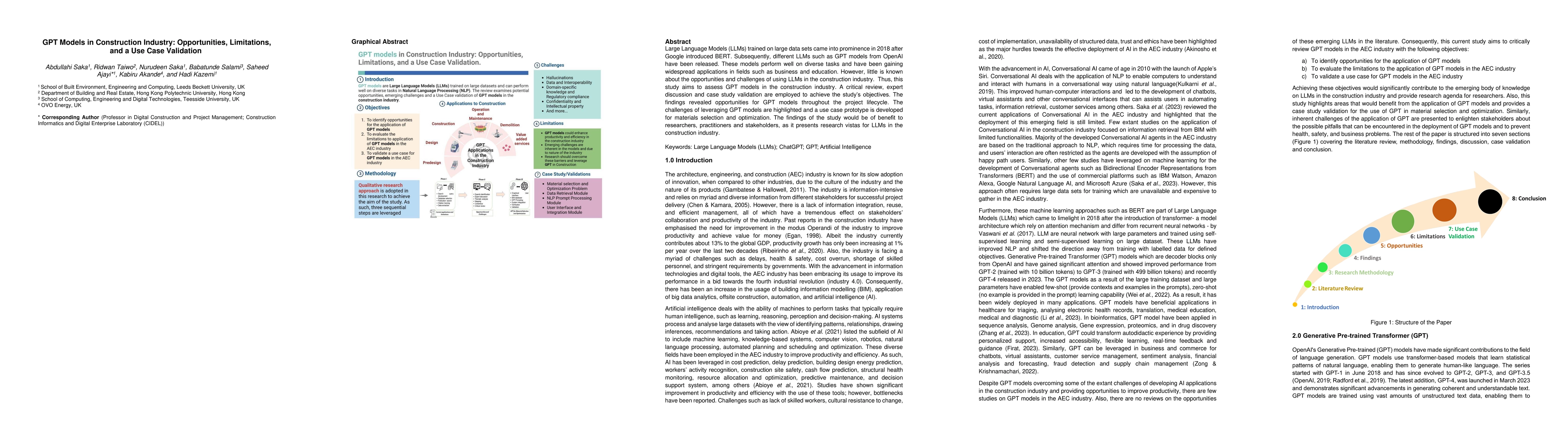 Thumbnail for GPT Models in Construction Industry: Opportunities, Limitations, and a
  Use Case Validation