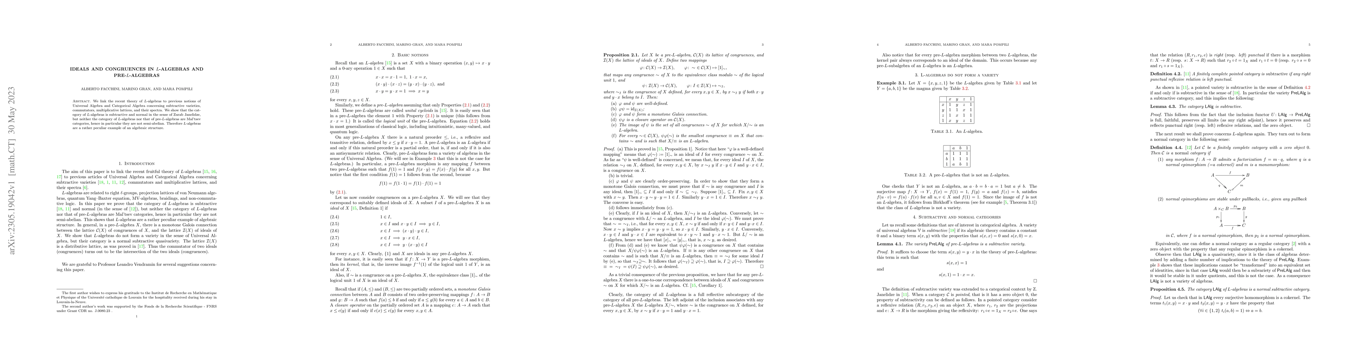 Thumbnail for Ideals and Congruences in L-algebras and Pre-L-algebras