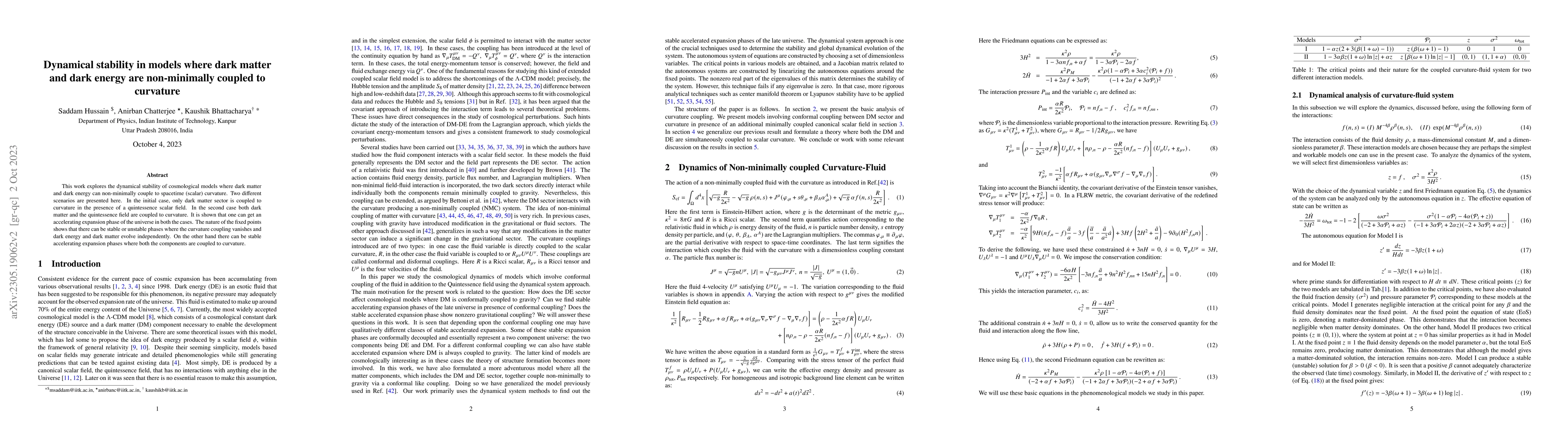 Thumbnail for Dynamical stability in models where dark matter and dark energy are
  non-minimally coupled to curvature