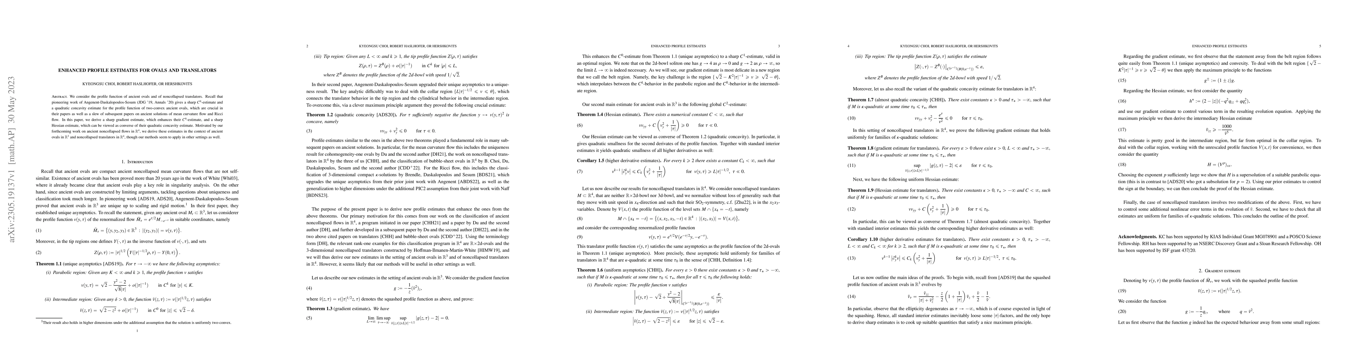 Thumbnail for Enhanced profile estimates for ovals and translators