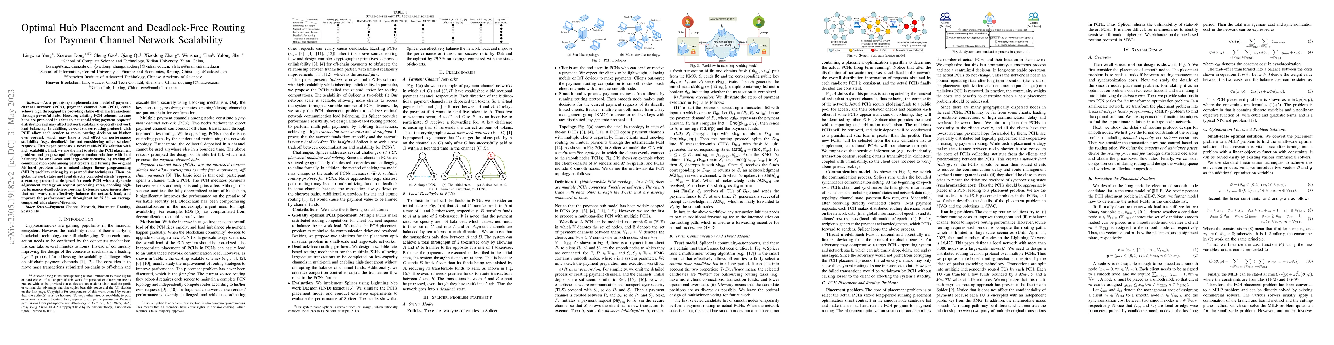 Thumbnail for Optimal Hub Placement and Deadlock-Free Routing for Payment Channel
  Network Scalability