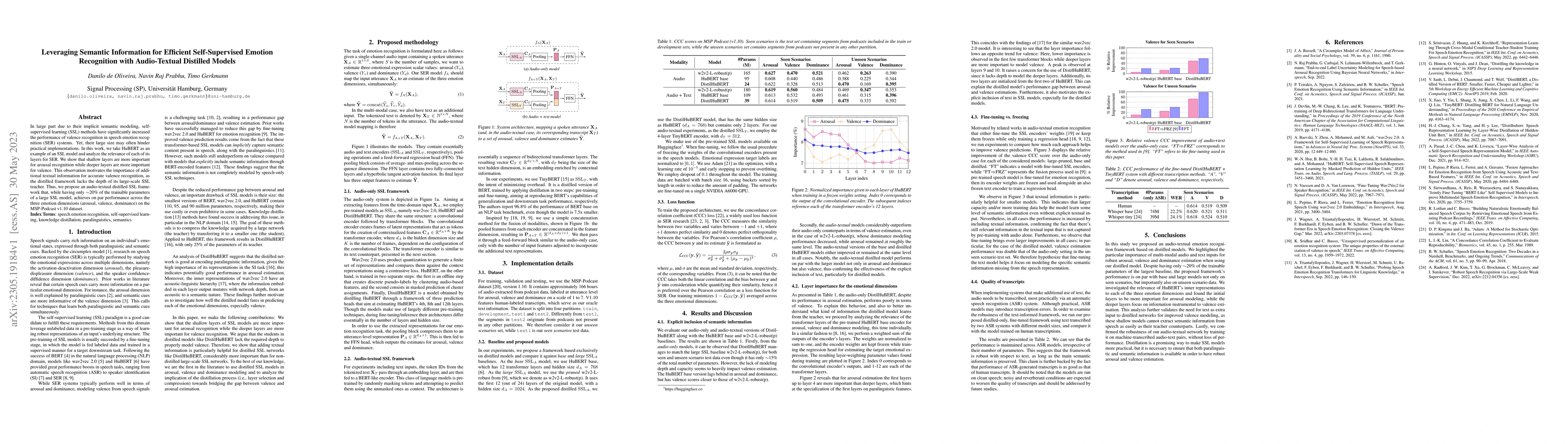 Thumbnail for Leveraging Semantic Information for Efficient Self-Supervised Emotion
  Recognition with Audio-Textual Distilled Models