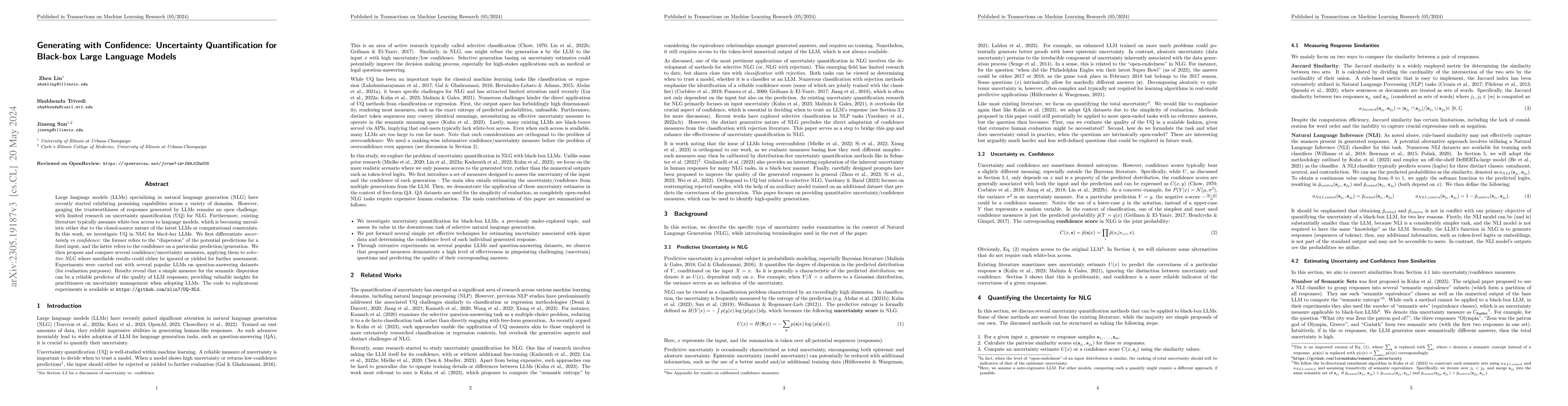 Thumbnail for Generating with Confidence: Uncertainty Quantification for Black-box
  Large Language Models