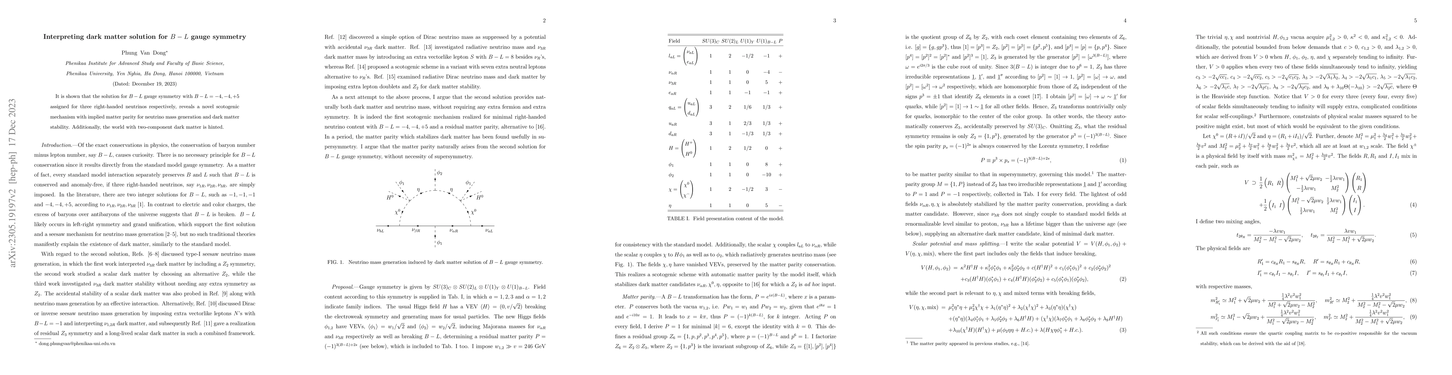 Thumbnail for Interpreting dark matter solution for $B-L$ gauge symmetry
