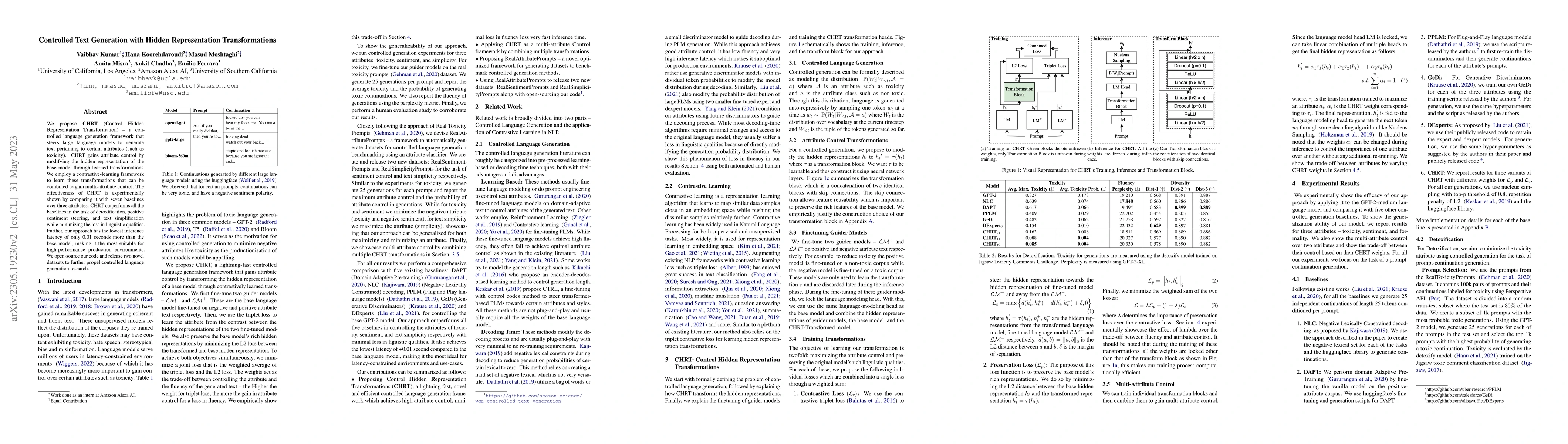 Thumbnail for Controlled Text Generation with Hidden Representation Transformations