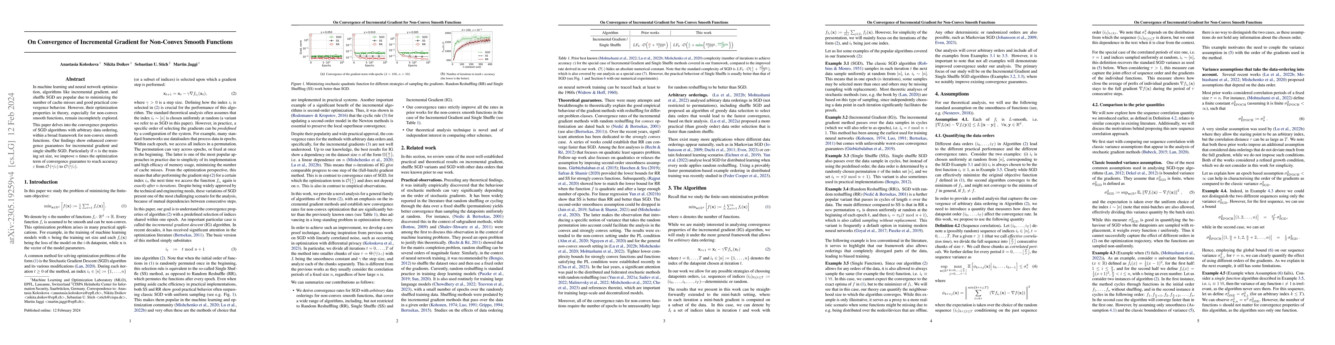 Thumbnail for On Convergence of Incremental Gradient for Non-Convex Smooth Functions
