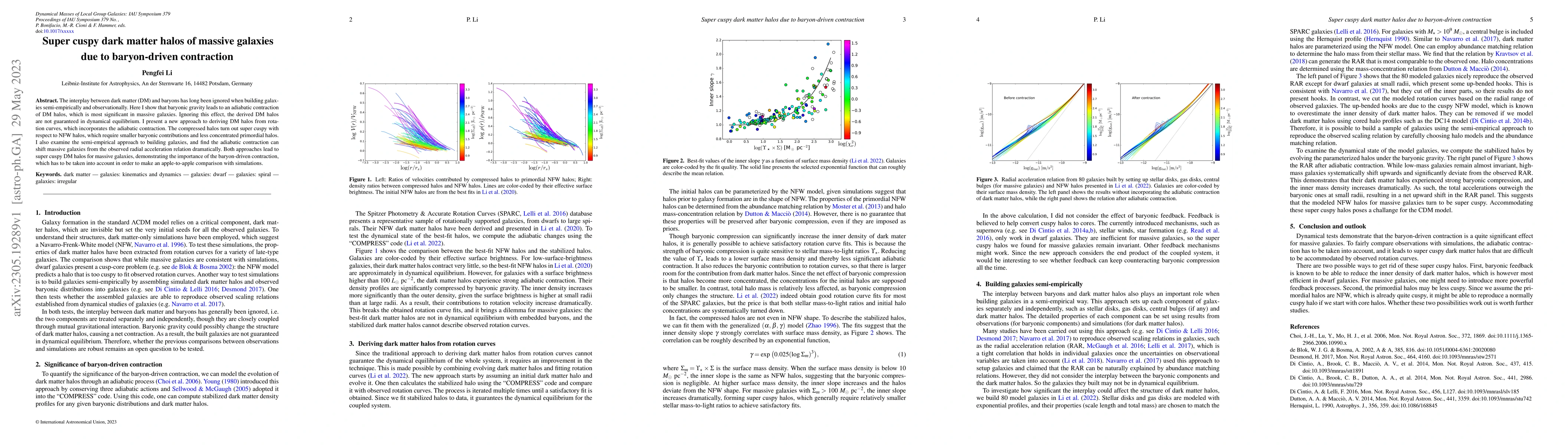 Thumbnail for Super cuspy dark matter halos of massive galaxies due to baryon-driven
  contraction