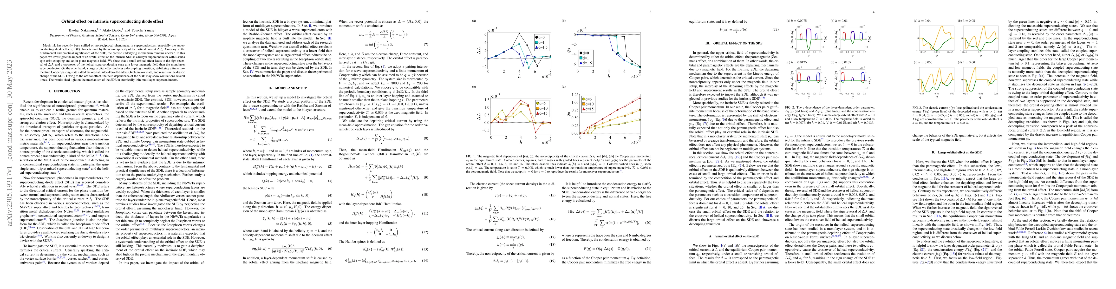 Thumbnail for Orbital effect on intrinsic superconducting diode effect