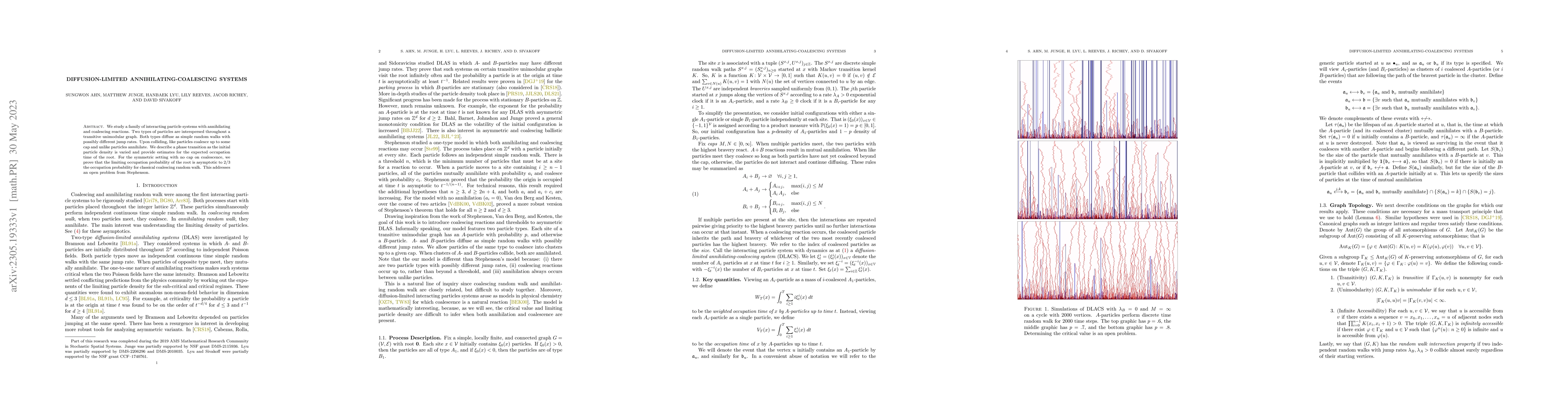 Thumbnail for Diffusion-limited annihilating-coalescing systems
