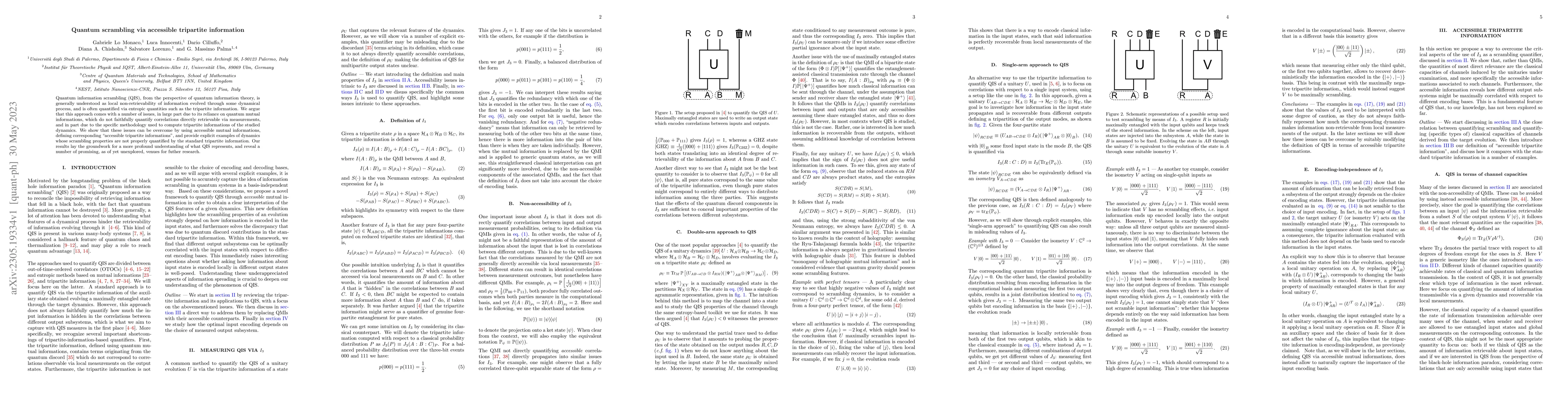 Thumbnail for Quantum scrambling via accessible tripartite information