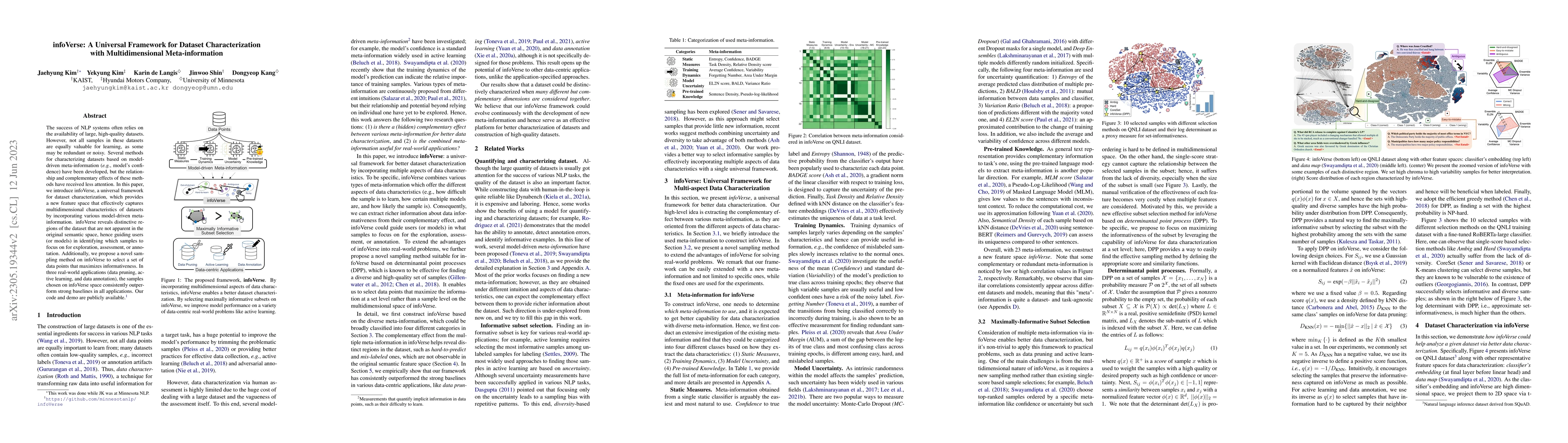 Thumbnail for infoVerse: A Universal Framework for Dataset Characterization with
  Multidimensional Meta-information