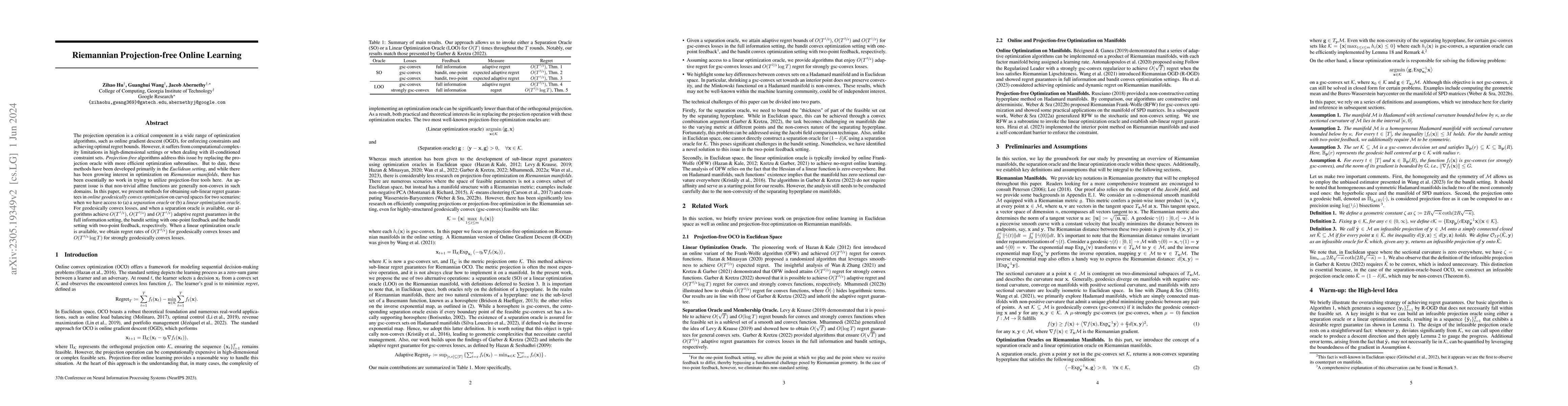 Thumbnail for Riemannian Projection-free Online Learning