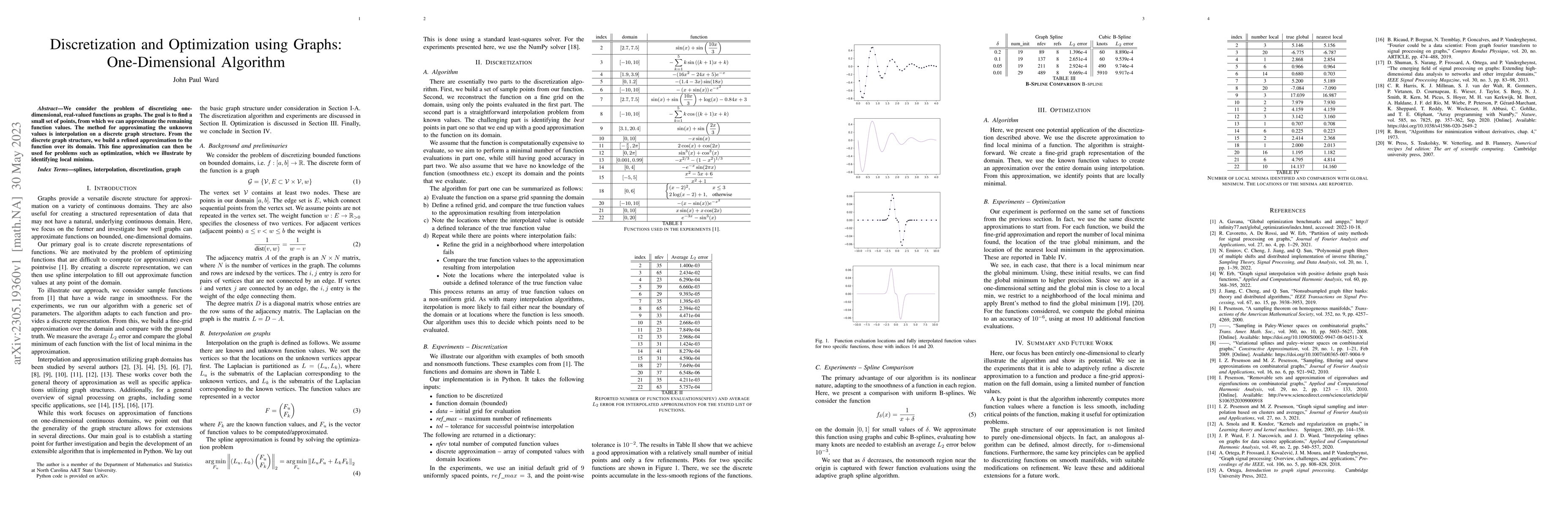Thumbnail for Discretization and Optimization using Graphs: One-Dimensional Algorithm