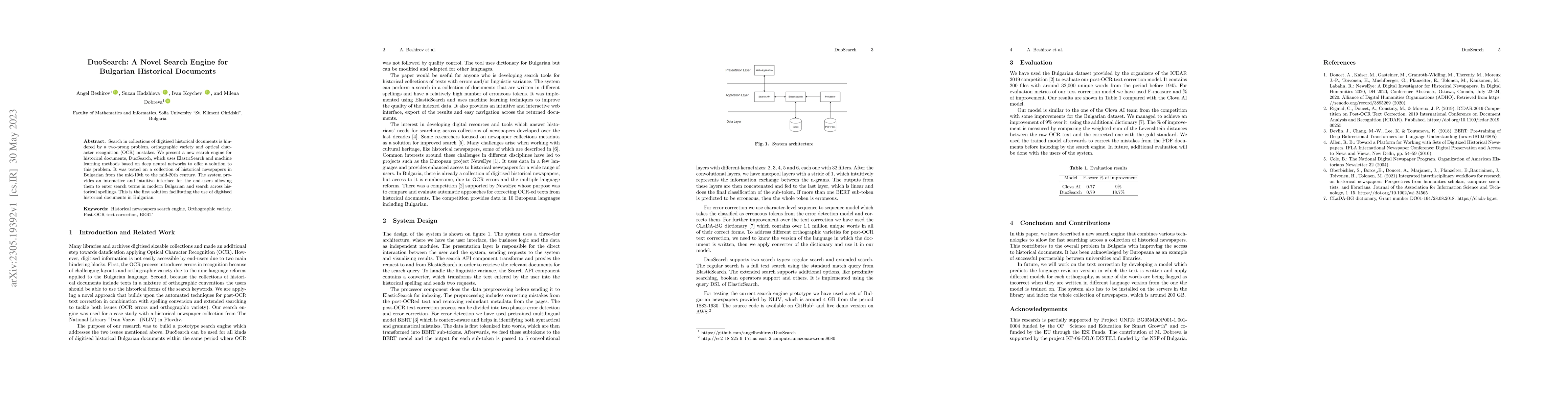 Thumbnail for DuoSearch: A Novel Search Engine for Bulgarian Historical Documents