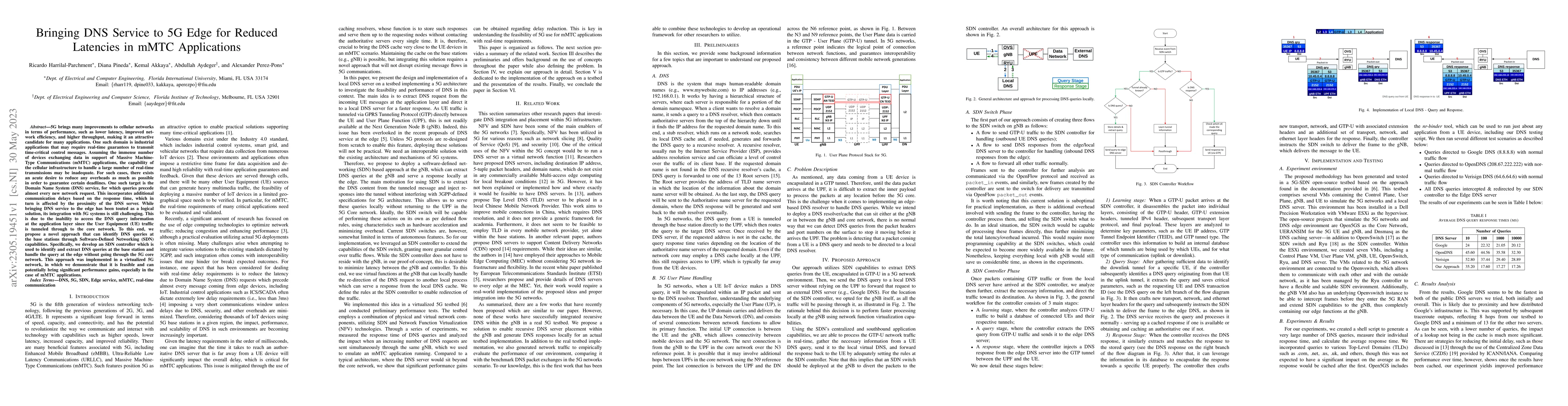 Thumbnail for Bringing DNS Service to 5G Edge for Reduced Latencies in mMTC
  Applications