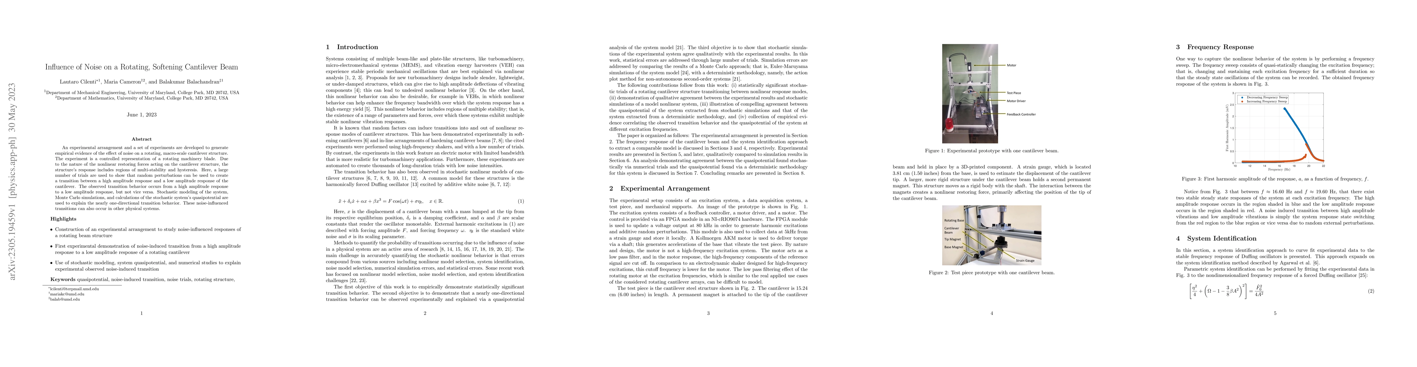 Thumbnail for Influence of Noise on a Rotating, Softening Cantilever Beam