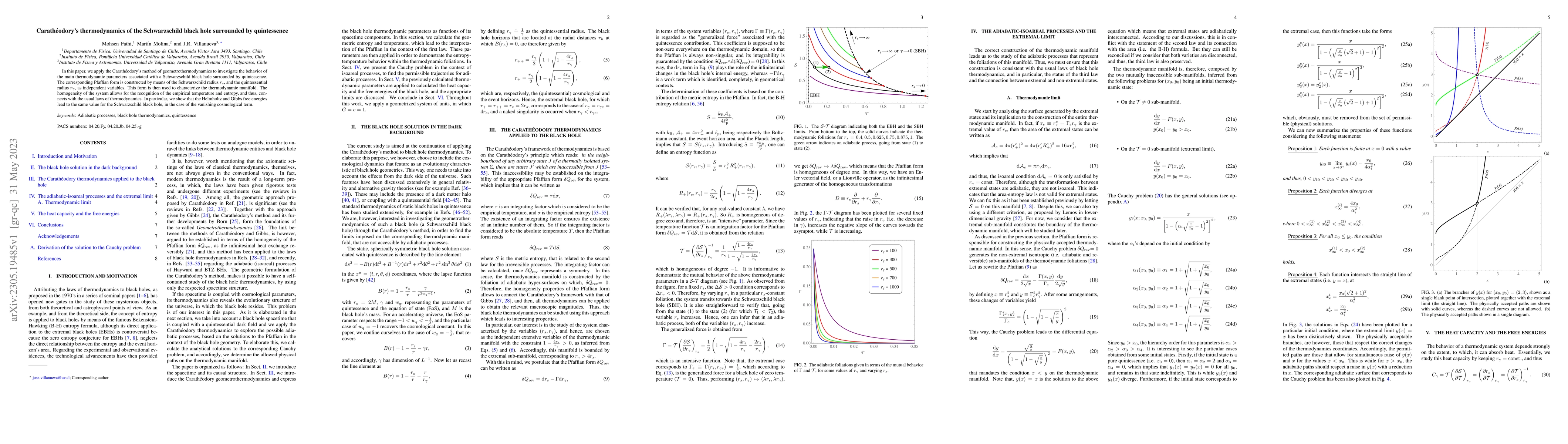 Thumbnail for Carath\'eodory's thermodynamics of the Schwarzschild black hole
  surrounded by quintessence