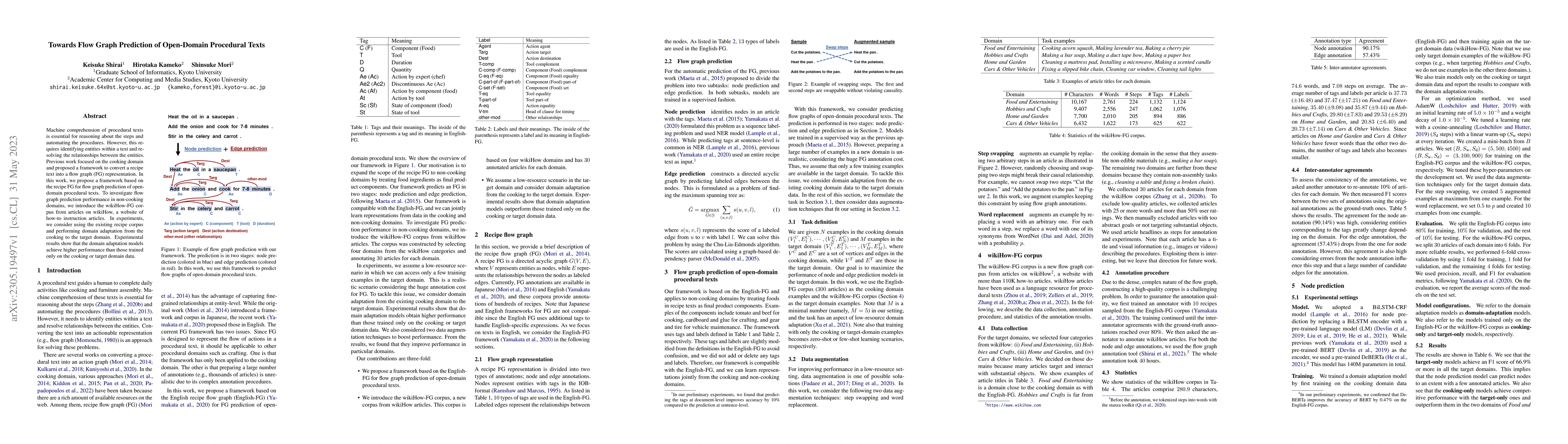 Thumbnail for Towards Flow Graph Prediction of Open-Domain Procedural Texts