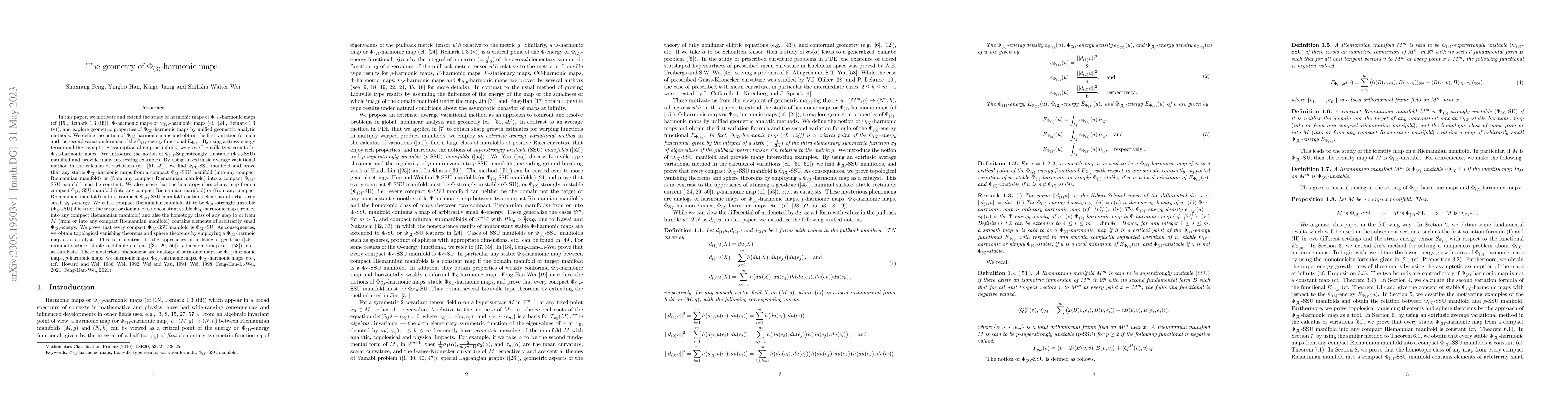 Thumbnail for The geometry of $\Phi_{(3)}$-harmonic maps