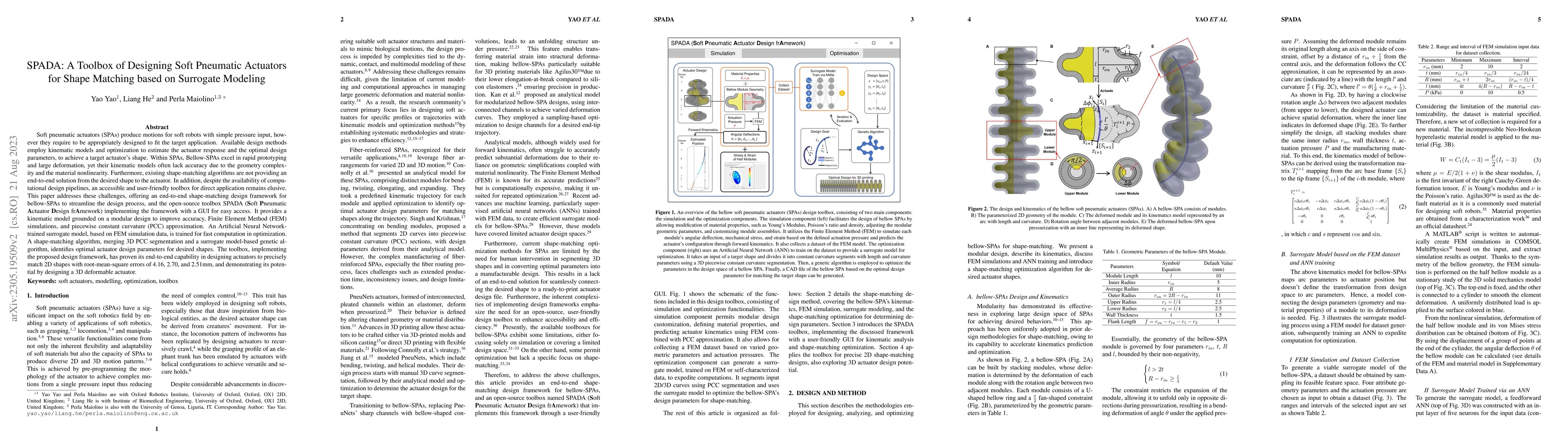 Thumbnail for SPADA: A Toolbox of Designing Soft Pneumatic Actuators for Shape
  Matching based on Surrogate Modeling