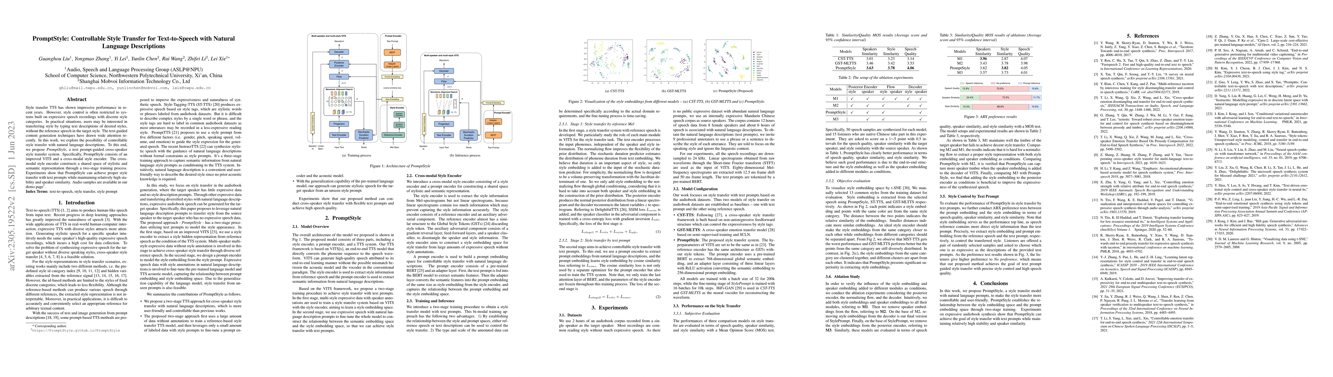Thumbnail for PromptStyle: Controllable Style Transfer for Text-to-Speech with Natural
  Language Descriptions
