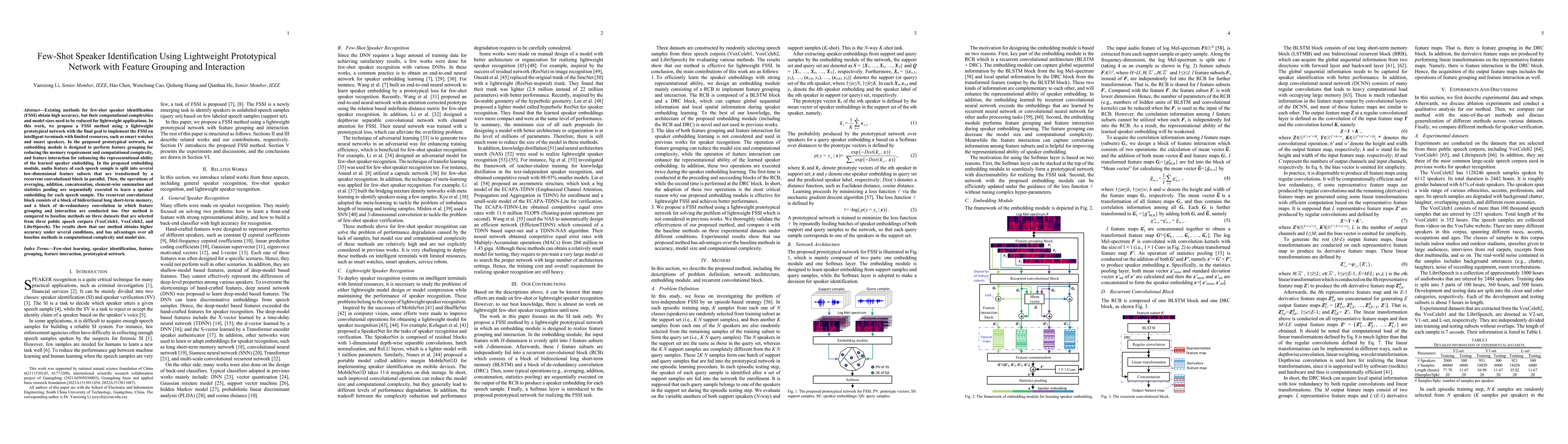 Thumbnail for Few-Shot Speaker Identification Using Lightweight Prototypical Network
  with Feature Grouping and Interaction