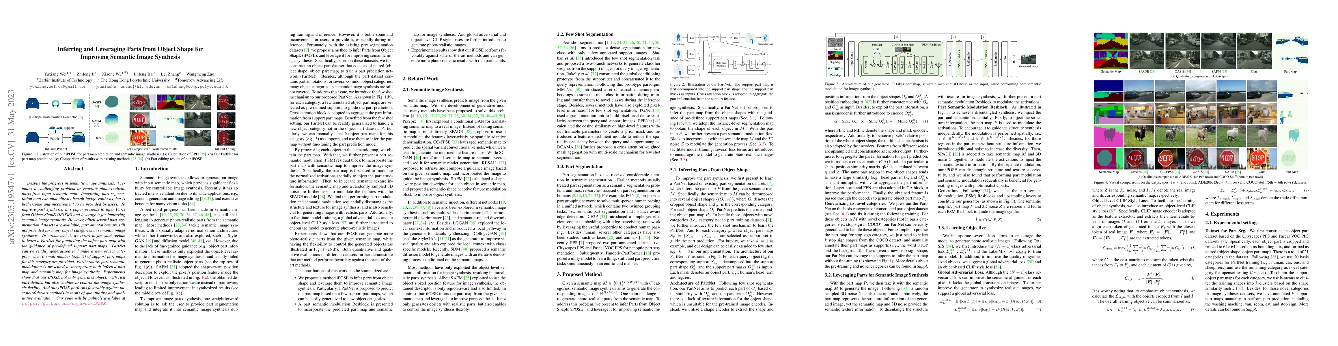 Thumbnail for Inferring and Leveraging Parts from Object Shape for Improving Semantic
  Image Synthesis