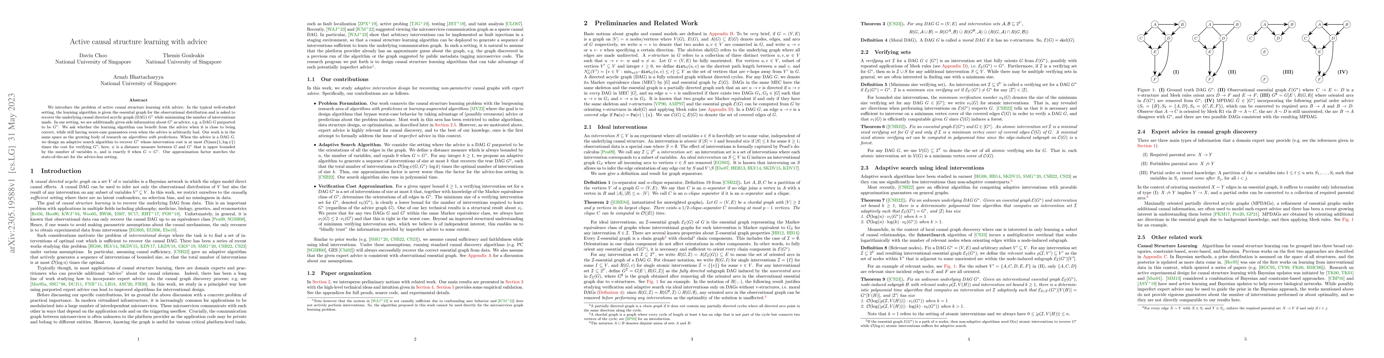 Thumbnail for Active causal structure learning with advice