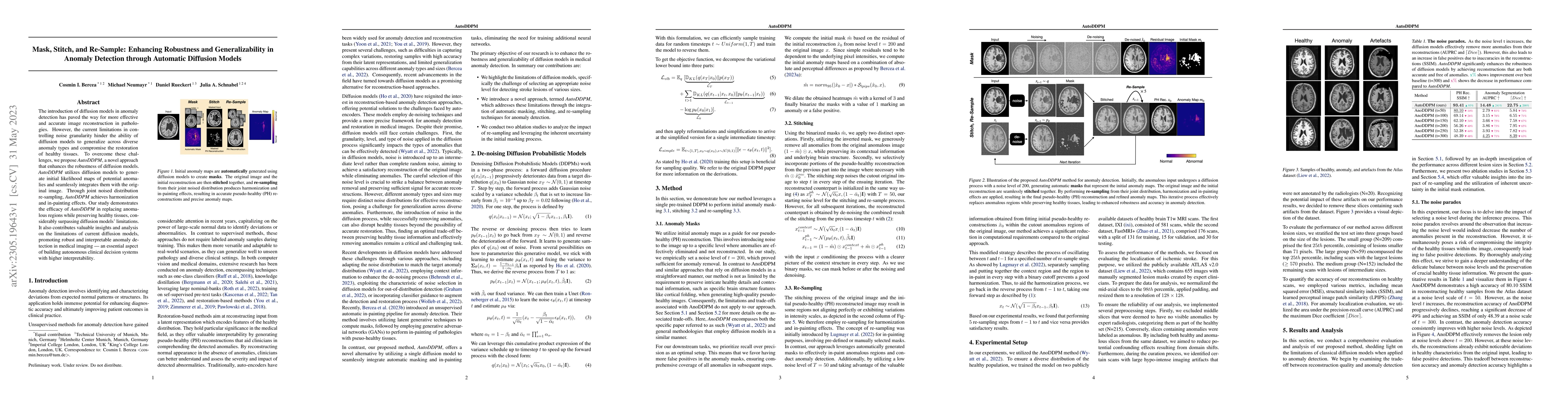 Thumbnail for Mask, Stitch, and Re-Sample: Enhancing Robustness and Generalizability
  in Anomaly Detection through Automatic Diffusion Models